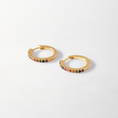 Gemstone Earrings, Rainbow Cascade Earrings – Dainty Rocks Jewellery